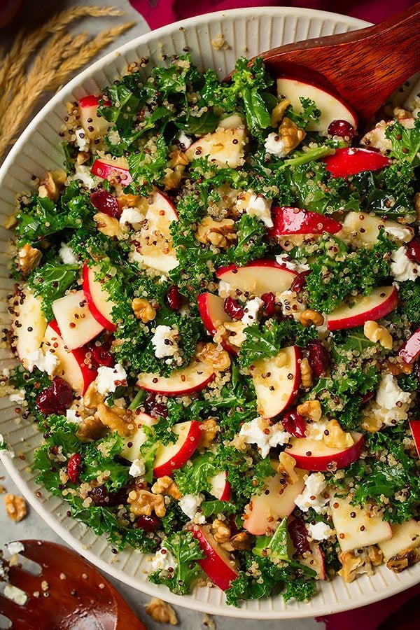 Autumn Kale Apple and Quinoa Salad